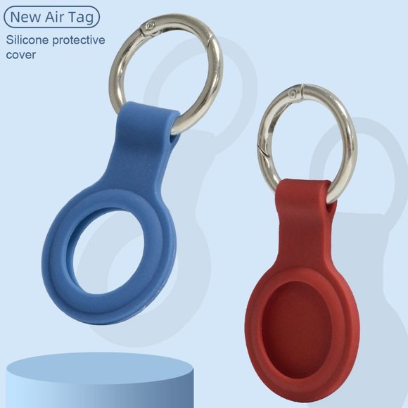 Silicone Case for Airtags with Keychain, Protective Cover for Apple Air tag Key - Picture 2 of 16